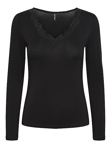 pieces Langarmshirt PCBarbera (1-tlg) Spitze günstig online kaufen