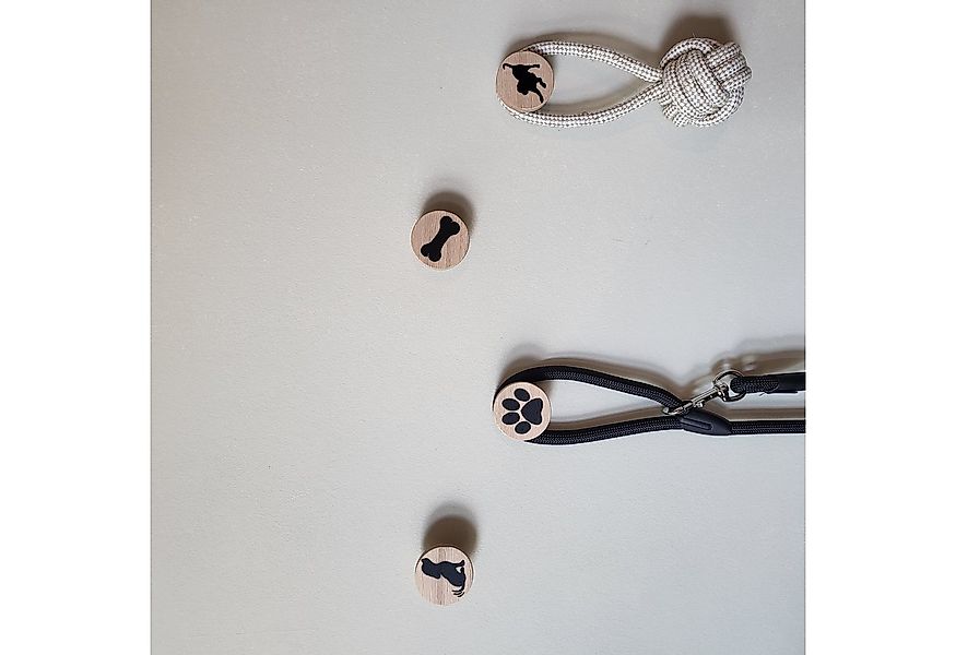 ScandiHooks Wandhaken Hundegarderobe / Leinenhalter aus massivem Eichenholz günstig online kaufen