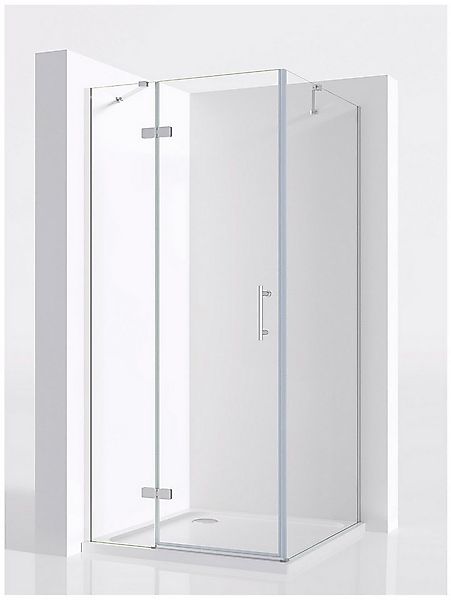 IMPTS Eckdusche Duschkabine Duschtür Falttür mit Seitenwand, BxT: 100x90 cm günstig online kaufen