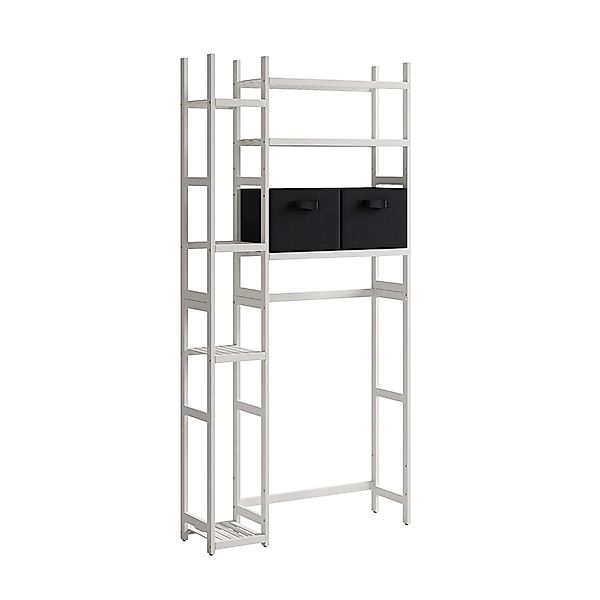 Vicco Toilettenregal Bilbao Weiß 79 x 163 cm mit 2 Vliesschubladen günstig online kaufen