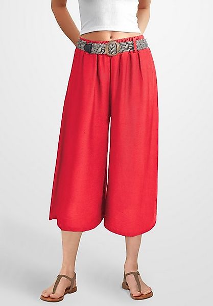 PEKIVESSA 7/8-Hose Culotte mit elastischem Gürtel Sommerhose mit weitem Bei günstig online kaufen