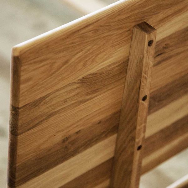 Naturholzbett aus Wildeiche Massivholz 35 cm Fußteil günstig online kaufen