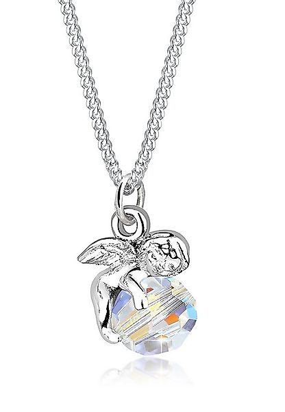 Elli Kette mit Anhänger Engel mit Kristalle Kugel 925 Sterling Silber, Enge günstig online kaufen