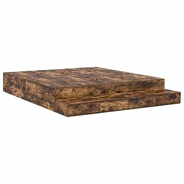 vidaXL Stauraumbett Räuchereiche 200 cm Holzwerkstoff 3335625 günstig online kaufen