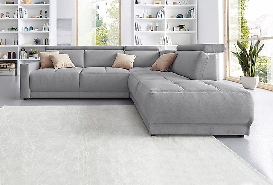DOMO collection Ecksofa »Ava, moderne Sitzheftung mit toller Doppelnaht, ko günstig online kaufen
