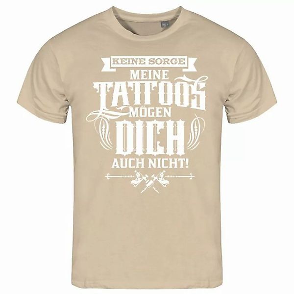 deinshirt Print-Shirt Herren T-Shirt Keine Sorge meine Tattoos mögen dich a günstig online kaufen