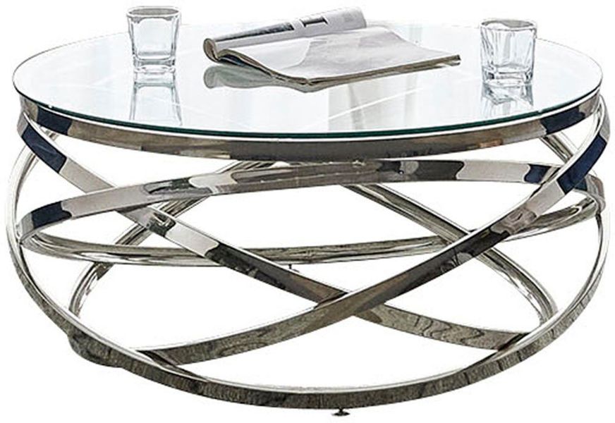 SalesFever Couchtisch "mit Design-Gestell in Stainless Steel für stilvolles günstig online kaufen