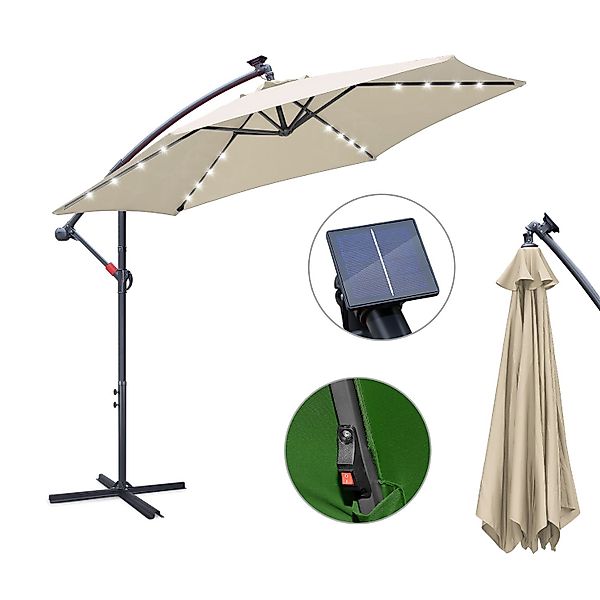 Clanmacy Sonnenschirm Sonnenschirm 300/350cm Terrassen Balkonschirm günstig online kaufen