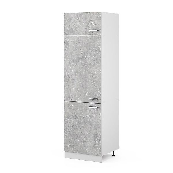 Vicco Kühlumbauschrank R-Line, Beton/Weiß, 60 cm günstig online kaufen