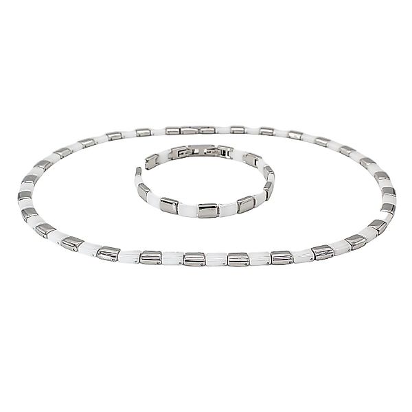 ELLAWIL Collier-Set Halskette Armband aus weißer günstig online kaufen