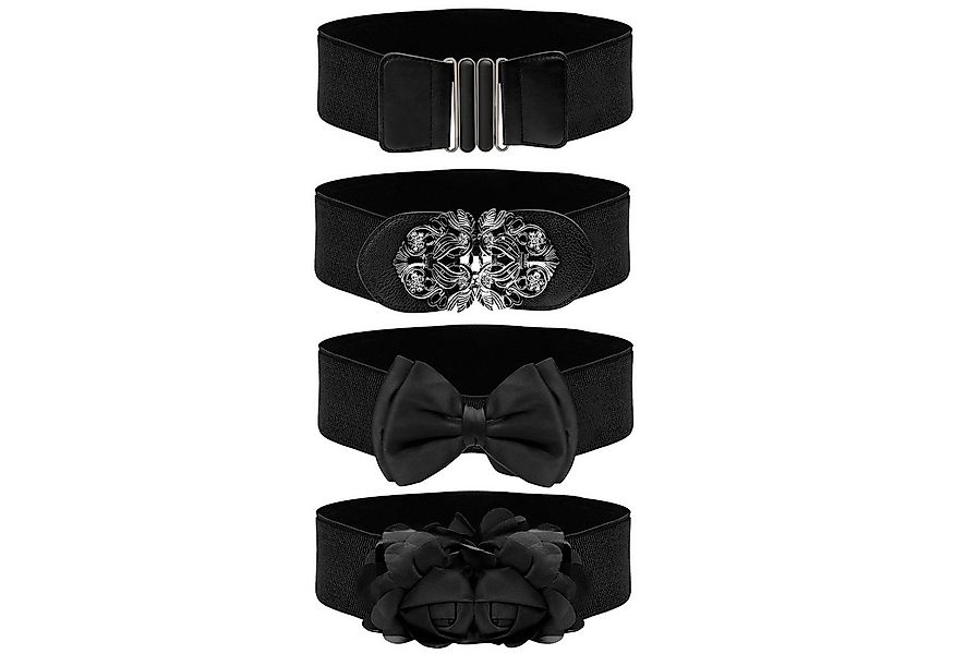 Belle Vous Hüftgürtel Damen Taillengürtel Retro Stretch - 4 Designs (4-St) günstig online kaufen
