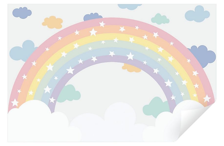 Wallarena Fototapete Kinderzimmer Regenbogen Mädchen Kinder Vlies Tapete fü günstig online kaufen