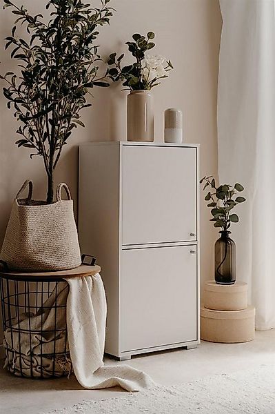 möbelvita Standregal Regal Stockholm 20D in Weiß - mit 2 Türen günstig online kaufen