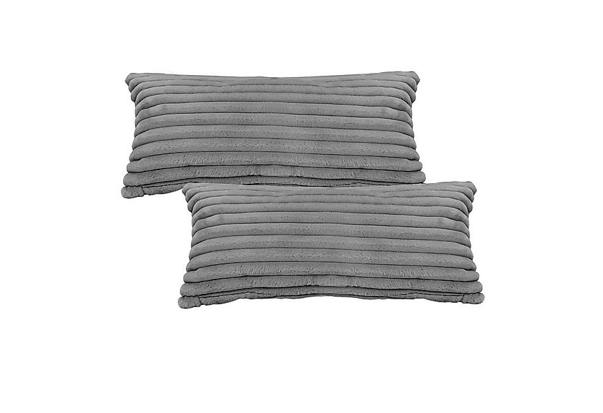 KEAYOO Bettwäsche Flauschiger Kunstfell-Streifen, 2 teilig, Plüsch Bettwäsc günstig online kaufen