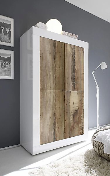Home affaire Highboard "Basic Höhe 162 cm, Breite 102 cm, Kommode 4 Türen, günstig online kaufen
