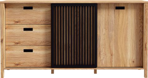 FORTE Sideboard "Jytana" Breite 174,8 cm, Tür mit Lamellenoptik, Mauvella E günstig online kaufen