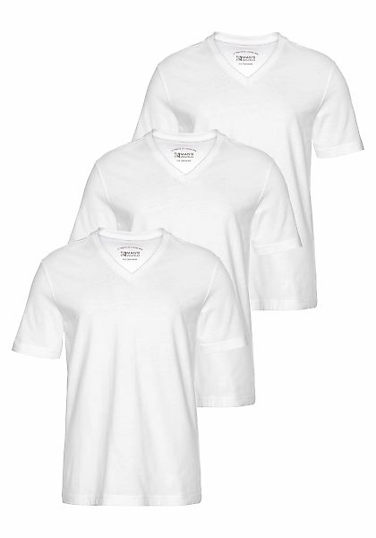 Mans World V-Shirt Packung, 3er-Pack, 3 Stk. Kurzarm, aus Baumwolle günstig online kaufen