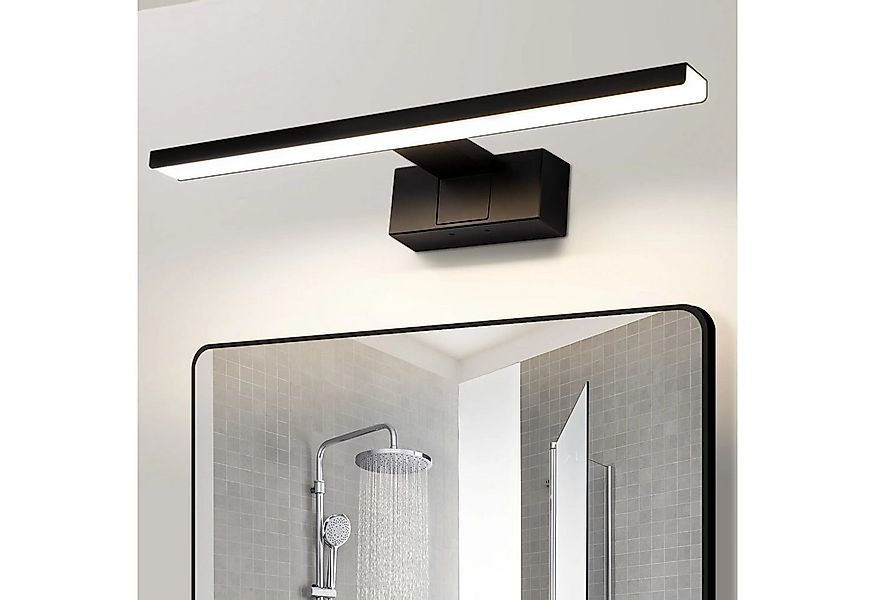 Nettlife LED Spiegelleuchte 30/40/60CM Schwarz Sipegellampe 4000K, LED fest günstig online kaufen