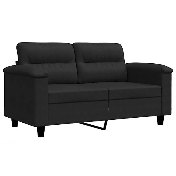 vidaXL 2-Sitzer-Sofa Schwarz 120 cm Mikrofasergewebe 359558 günstig online kaufen