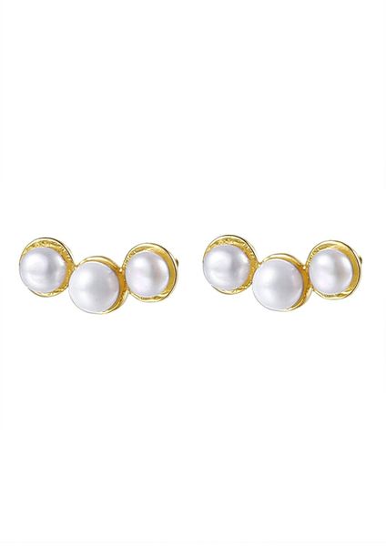 Hey Happiness Perlenohrringe Trio Perlen, Silber günstig online kaufen