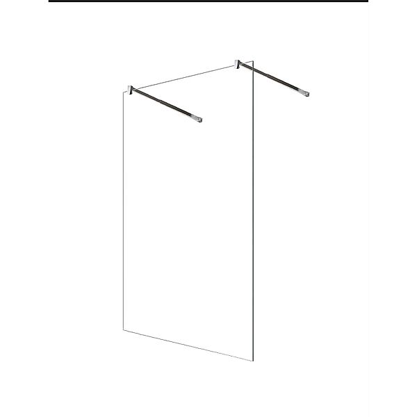 Glaszentrum Hagen 138x200cm Freistehende Dusche 2x Halter günstig online kaufen