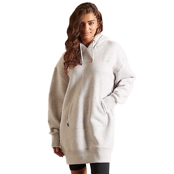 Superdry Vle Relaxed Os Hood Kurzes Kleid XS-S Glacier Grey Marl günstig online kaufen