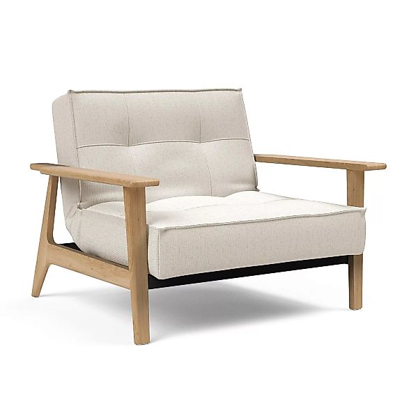 Innovation - Splitback Frej Sessel Eiche - off-white/Stoff 531 Bouclé Off W günstig online kaufen