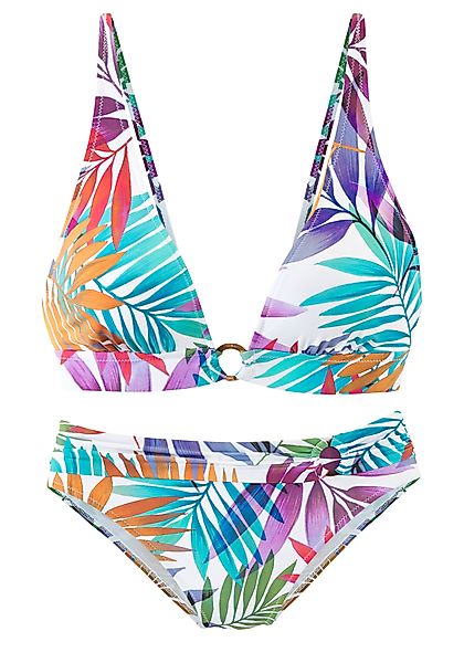 LASCANA Triangel-Bikini mit kleinem goldfarbenem Zierring günstig online kaufen