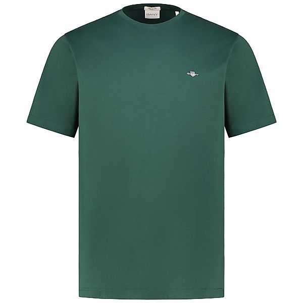 Gant T-Shirt aus Baumwolle Farbe dunkelgrün Größe: 5XL günstig online kaufen