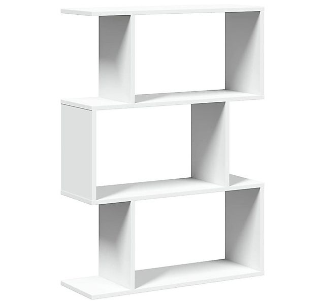 vidaXL Bücherregal Raumteiler Bücherregal 3-stufig Weiß 70x24x97 cm Holzwer günstig online kaufen