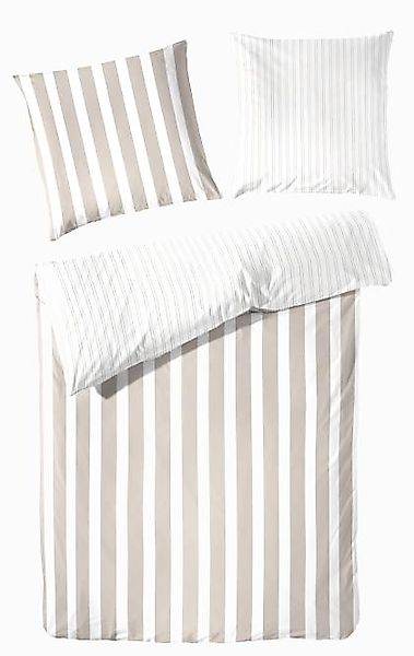 Perkal Bettwäsche-Set   ¦ braun ¦ Maße (cm): B: 135 H: 1 Bettwaren > Bettwä günstig online kaufen