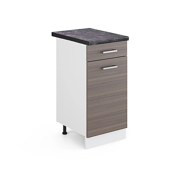 Vicco Küchenunterschrank R-Line Schubladenschrank für die Küche Grau/Weiß 4 günstig online kaufen