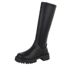 Ital-Design Kniehohe Damenstiefel mit bequemer Sohle günstig online kaufen