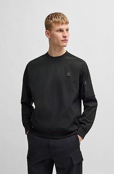 BOSS ORANGE Sweater mit Logo-Badge günstig online kaufen