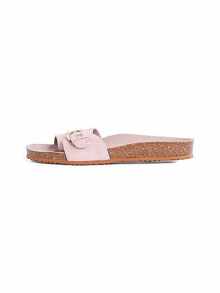 Tommy Hilfiger SOFT SUEDE ADJUSTABLE MULE Pantolette, Keilabsatz, Sommermod günstig online kaufen