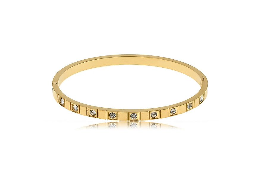 Made by Nami Armreif Damen Armreif Gold mit runden Edelsteinen 5.8 cm, aus günstig online kaufen