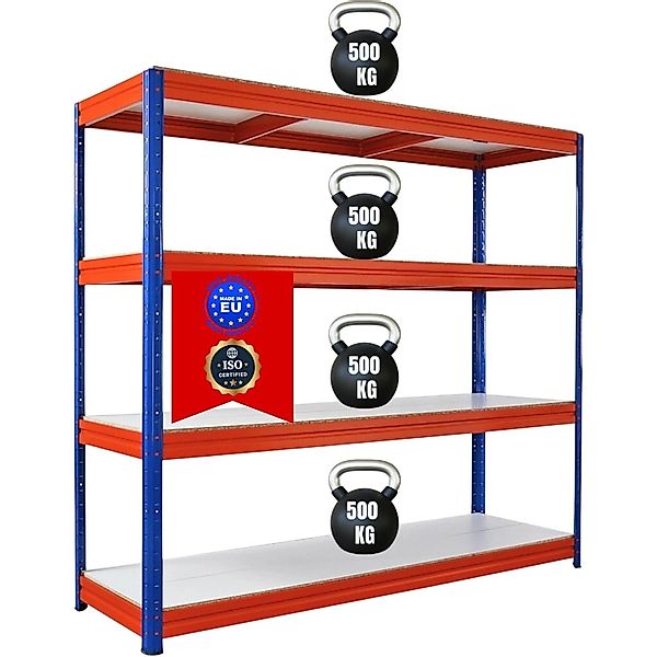 PROREGAL Schwerlastregal Dino HxBxT 180x200x60cm 4 Melamin-Ebenen 16mm Fach günstig online kaufen