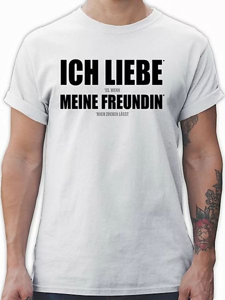 Shirtracer T-Shirt Ich liebe meine Freundin Zocken Nerd Geschenke günstig online kaufen