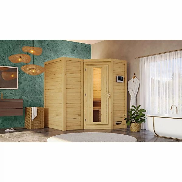 Woodfeeling Sauna-Set Steena 1 inkl. Ofen 9 kW mit ext. Steuerung, Energies günstig online kaufen