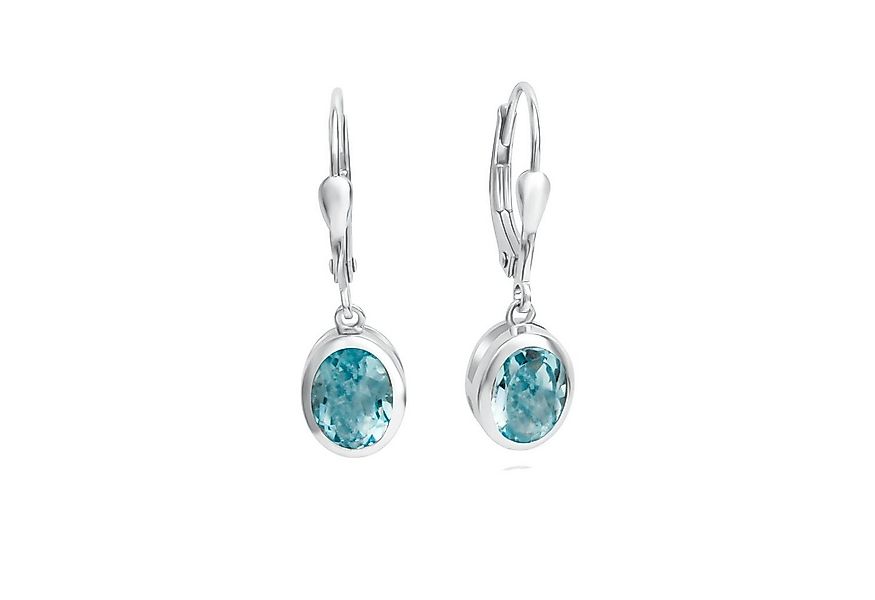 CELESTA Paar Ohrhänger 925 Silber mit echten Blautopasen (beh) günstig online kaufen