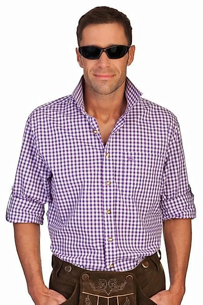 orbis Trachtenhemd Trachtenhemd - H1213 - rot, lila günstig online kaufen