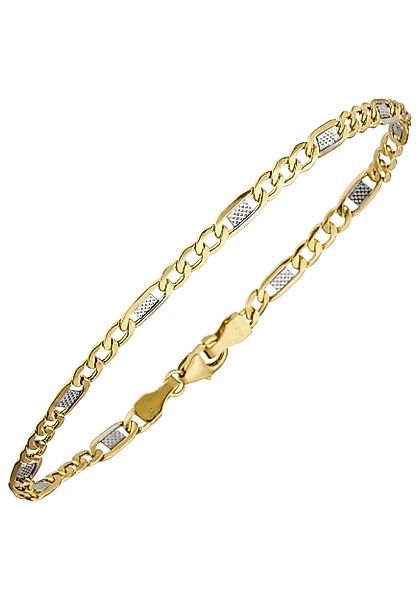 JOBO Goldarmband, Steg-Panzerarmband 333 Gold bicolor günstig online kaufen