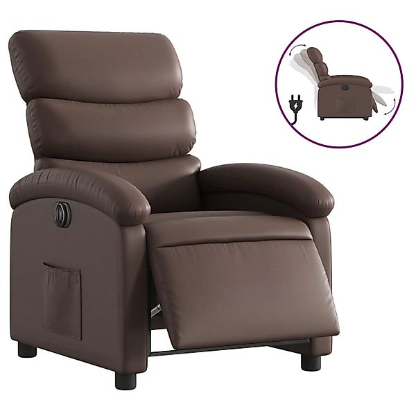 vidaXL Elektrischer Relaxsessel Braun Kunstleder 3204028 günstig online kaufen