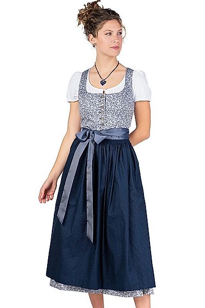 Hammerschmid Dirndl Dirndl lang 2tlg. - KLOSTERSEE - blau gemustert günstig online kaufen