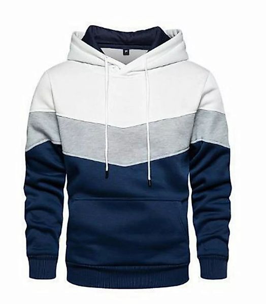 FIDDY Kapuzenshirt Lässiges Pullover-Fleece-Sweatshirt mit Farbblock-Kapuze günstig online kaufen