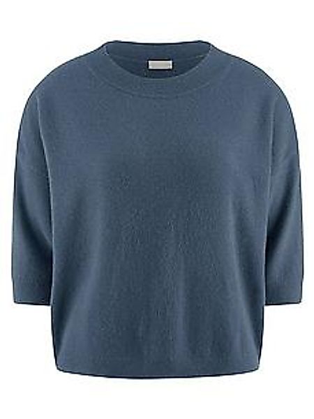 Rundhals-Pullover Peter Hahn blau günstig online kaufen