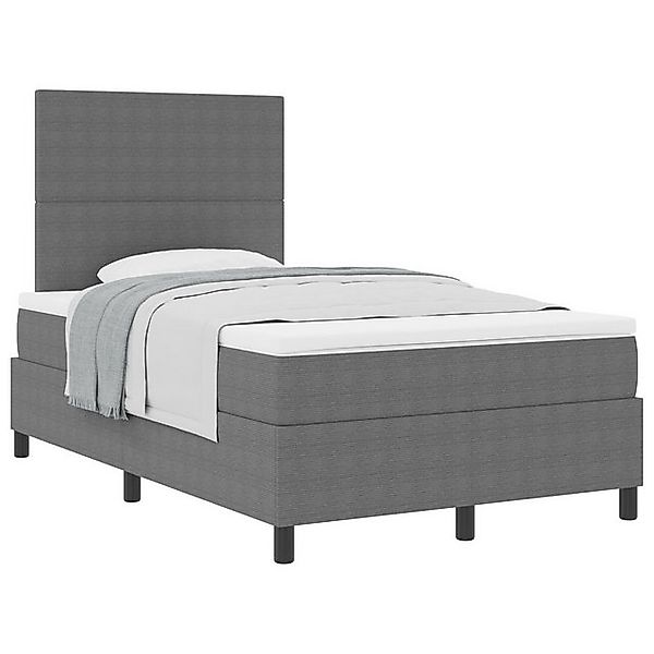 vidaXL Bett Boxspringbett mit Matratze Hellgrau Klein-Doppel Cord-Stoff (1- günstig online kaufen