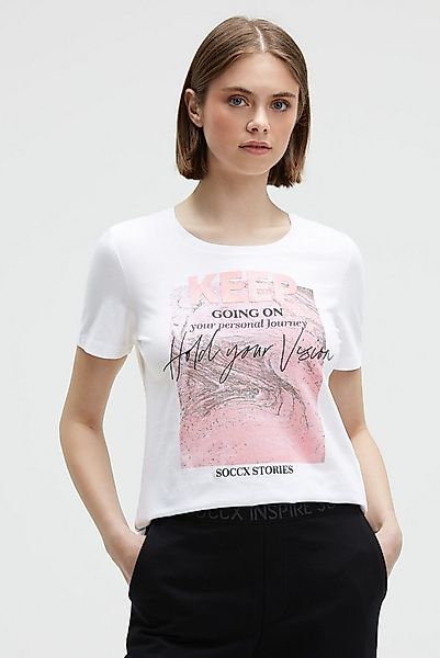 SOCCX Rundhalsshirt aus Baumwolle günstig online kaufen