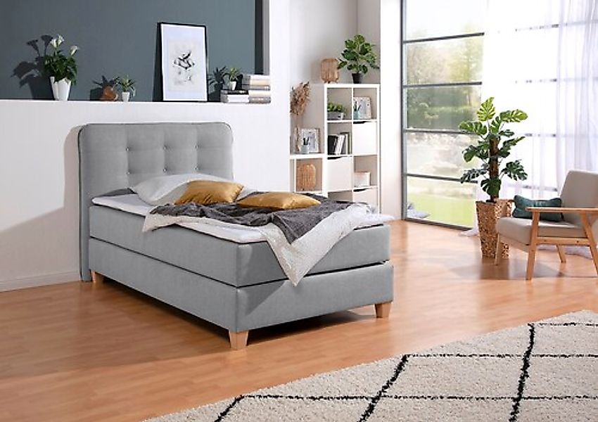 Home affaire Boxspringbett, inklusive Komfortschaum-Topper günstig online kaufen