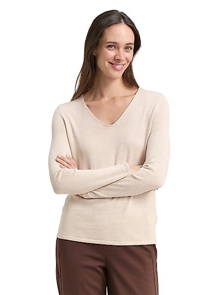 TOM TAILOR V-Ausschnitt-Pullover aus Feinstrick günstig online kaufen